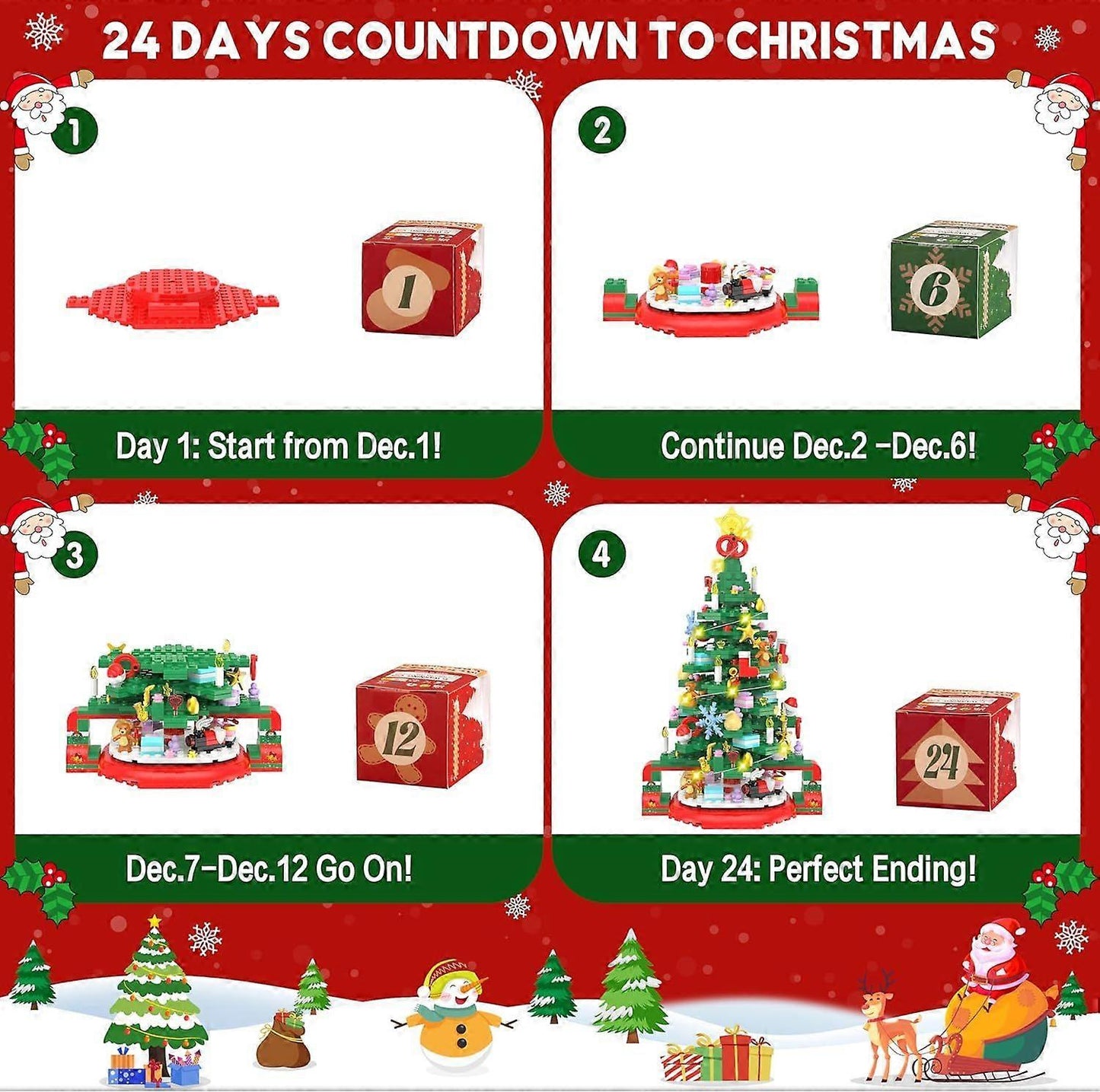 Julekalender til børn 2025 – Montessori byg & lær adventskalender